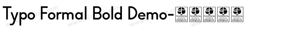 Typo Formal Bold Demo字体转换